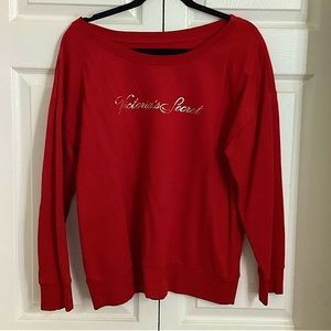 Red cozy Victoria secret sweatshirt